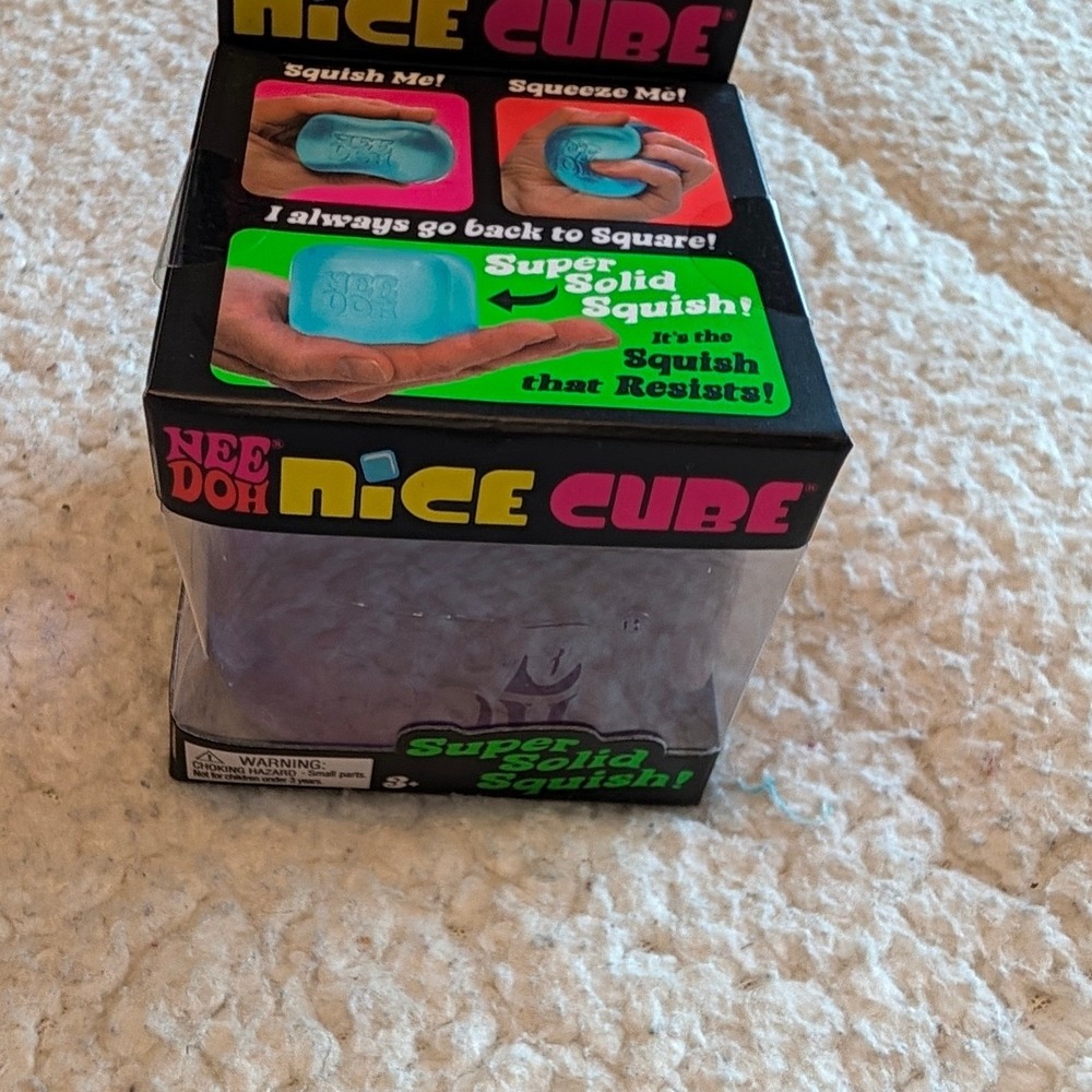 Schylling NeeDoh Nice Cube Kids OS Purple New Sensory Fidget Stress Toy
